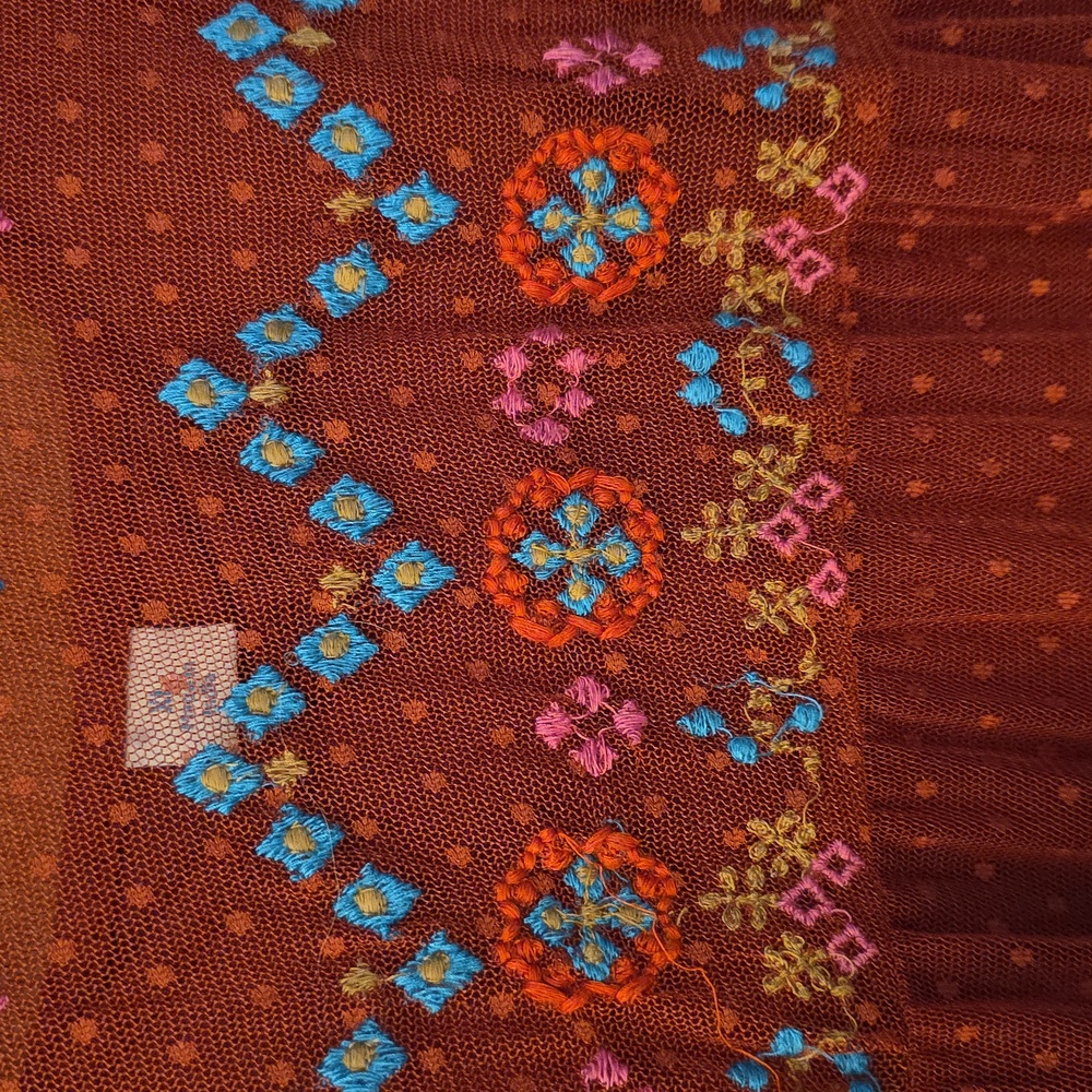 Sundance Rust Floral Midi Dress - Picture 3 of 4